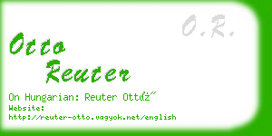 otto reuter business card
